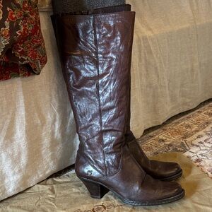 Born Dark Brown Heeled Boots